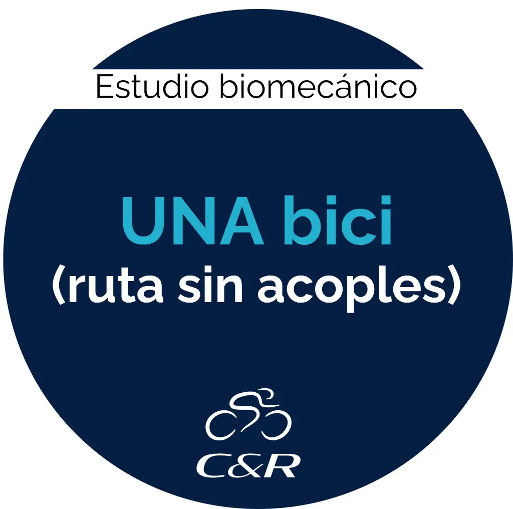 Estudio con una bici ruta sin acoples