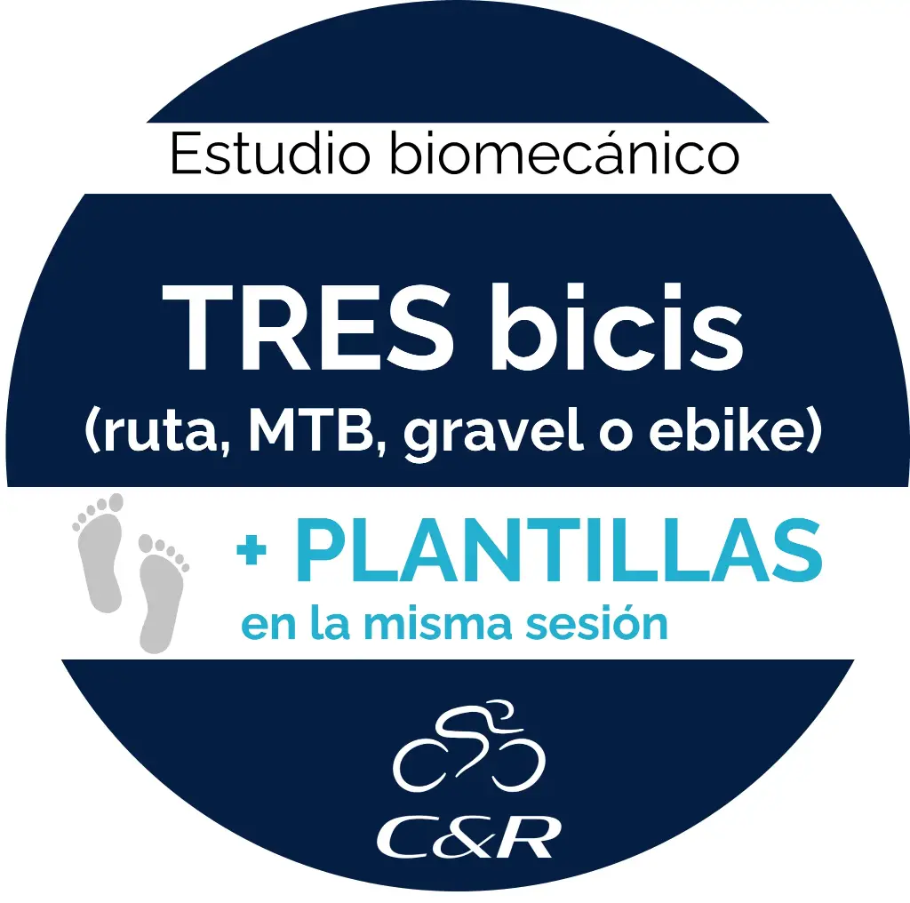Estudio con tres bicis o dos bicis +previo (ninguna aero) + Plantillas