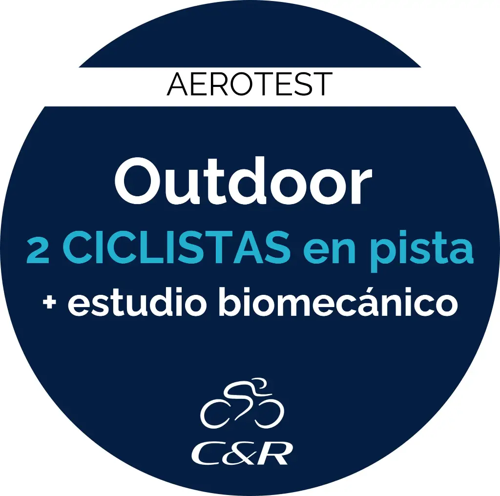 Sesión aerotest Outdoor (2 ciclistas en pista) + estudio biomecánico