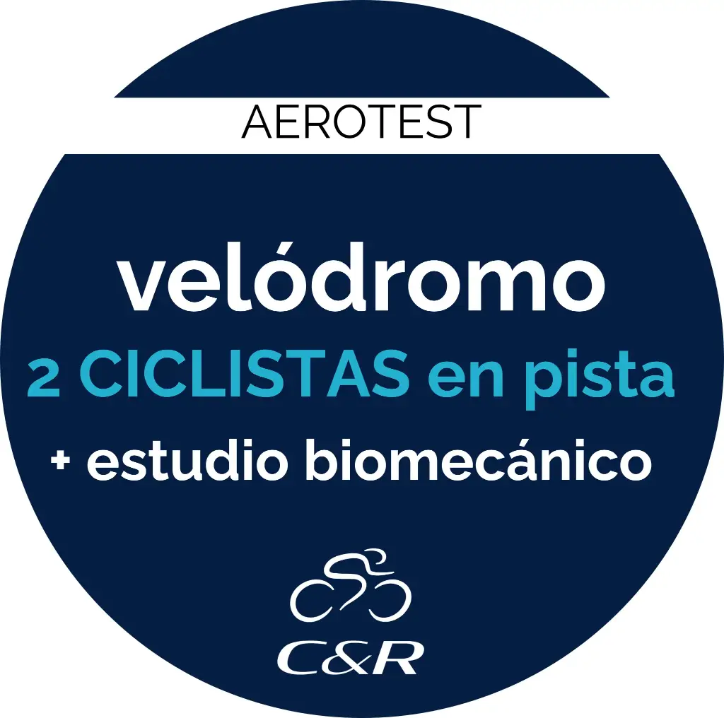 Sesión aerotest en velódromo (2 personas a la vez) + estudio biomecánico